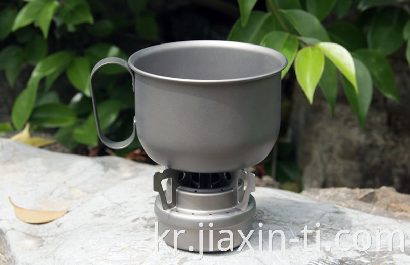 pure titanium camping stove with cross stand